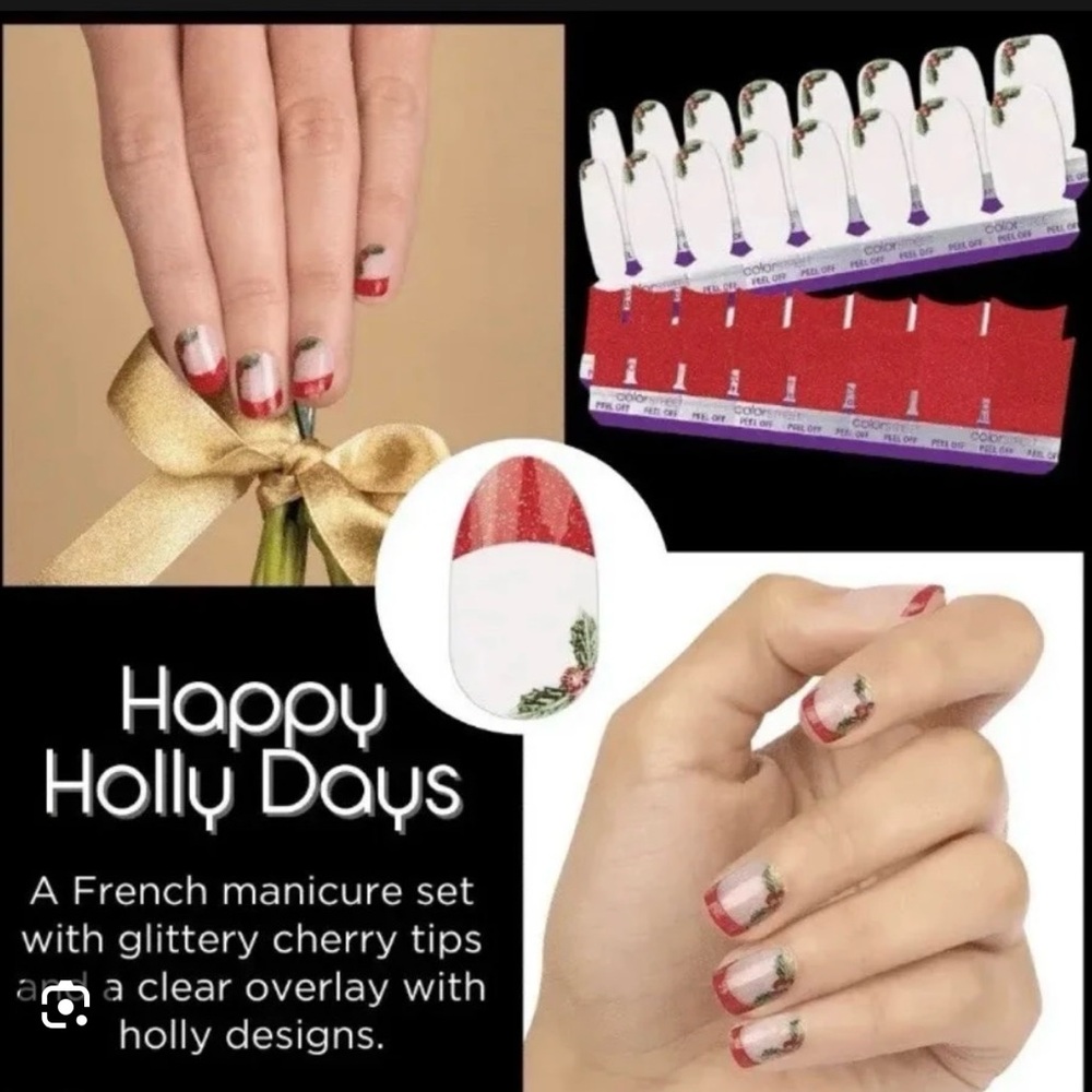COLOR STREET NAIL POLISH STRIPS “HAPPY HOLLY DAYS” LIMITED EDITION-BRAND NEW!